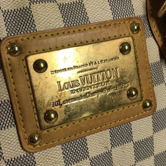 LOUIS VUITTON N52001 Damier Azur Berkeley PM Hand Bag Damier Azur Canvas White - Picture 10 of 15